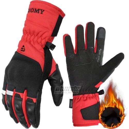 Red Winter Tactical Gloves Men Motorcycle Gloves Fleece Keep Warm Full Finger Gloves Military Work Sports Gloves Hunting Guantes