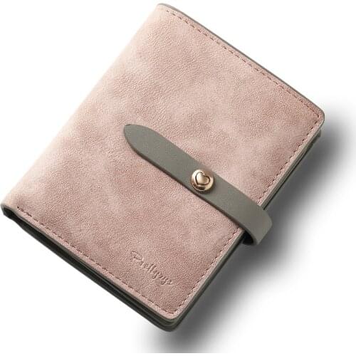 2018 Fashion Women Short Wallet Luxury Brand Matte PU Leather Small Purse Women Hasp Ladies Money Bag Card Holder cartera mujer