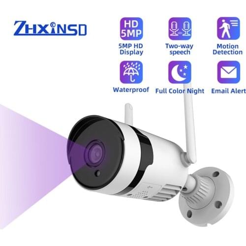 ZHXINSD 5MP Security Camera Wifi NVR CCTV Camera Outdoor P2P Wireless Security Camera Set NVR Outdoor