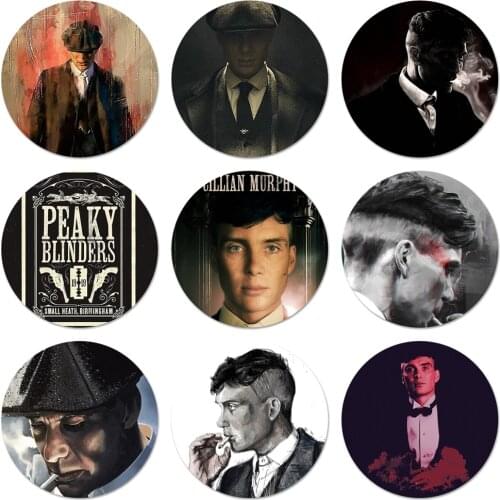 New Arrival Peaky Blinders Tv Cute Tommy Shelby Badge Brooch Pin Accessories For Clothes Backpack Decoration gift 58mm