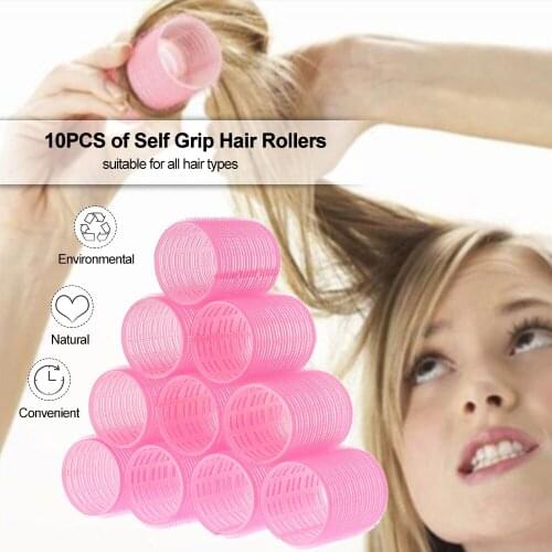 New Hair Rollers Self Grip Salon Hairdressing Curlers DIY Curling Tool 10 Packs Hair Curcles For Home Use DIY