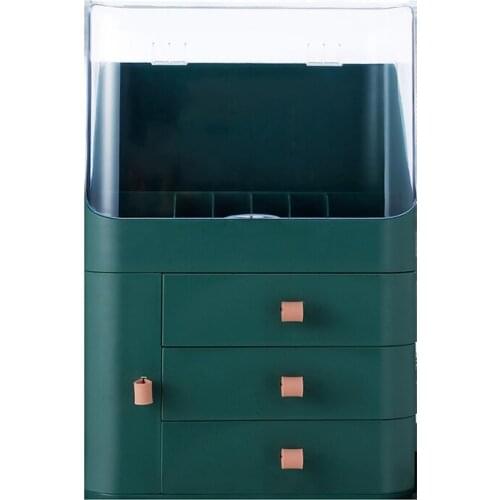 Jewelry Organizer Makeup Organizer Cosmetic Storage Box Drawer Type Desktop Finishing Rack Dustproof Mask Case