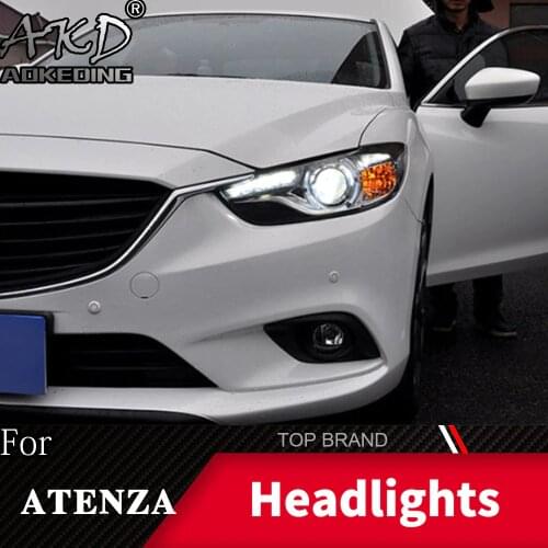 Head Lamp For Car 2013-2016 Mazda 6 Atenza Headlights Fog Lights Daytime Running Lights DRL H7 LED Bi Xenon Bulb Car Accessories