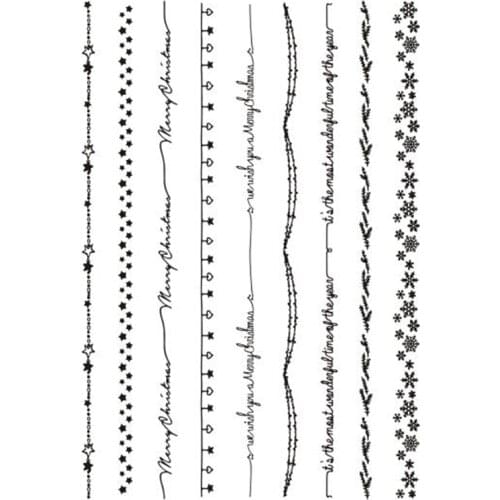 Clear Christmas Border Stamps Scrapbooking Craft Stamps planner Journal Decoration