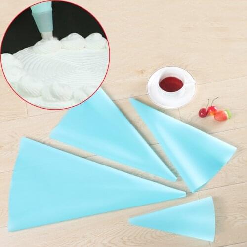 1/4pcs Confectionery Bag Silicone Icing Piping Cream Pastry Bag Squeeze Nozzle DIY Cake Decorating Baking Decorating Tools