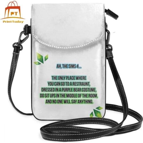 The Sims 4 Game Shoulder Bag The Sims 4 Is Great Print Leather Bag Student Shopping Women Bags Trending Crossbody Purse
