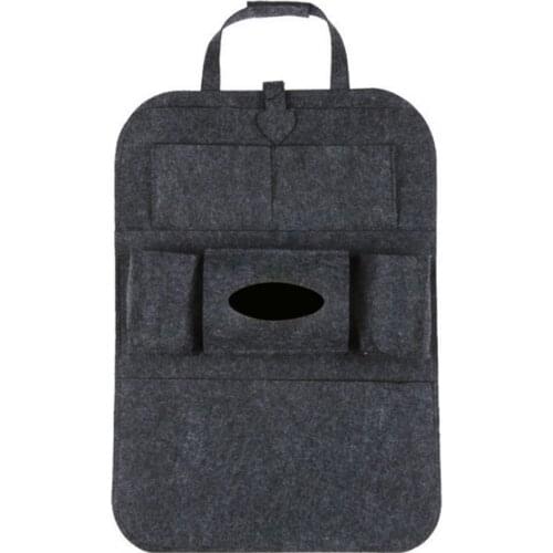 Portable Car Seat Back Hanging Storage Bag Pockets Felt Multifunctional Organizer for Vehicles Car Accessories Supplies Goods