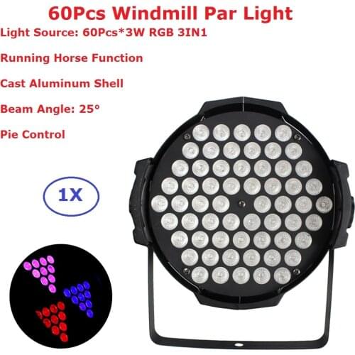 LED Par 60X3W RGB 3IN1 LED Par Can Par LED DMX Stage Lights Spotlights Wash Lighting Good For Dj Disco KTV Aluminum alloy