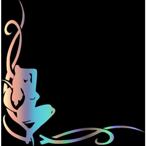 Three Ratels FD506 Girl In The Corner of The Glass Reflective Funny Car Sticker Vinyl Decal Waterproof Auto Stickers on Car