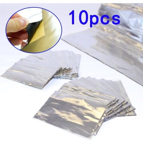 10pcs 2MM Heat Shield Insulation Sound Proof Noise Deadening Cars Foam Mat Sound Insulation Shock Stop Plate 200mm X 100mm