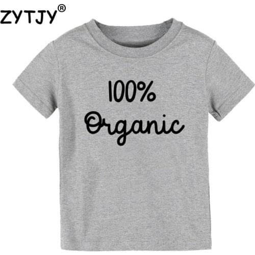 100% organic Kids tshirt Boy Girl t shirt For Children Toddler Clothes Funny Tumblr Top Tees Drop Ship CZ-60