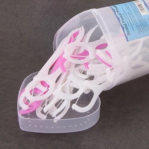 40Pcs Personal Dental Flossers Health Hygiene Supplies Floss Spool Toothpick Teeth Flosser Oral Care Tooth Cleaner