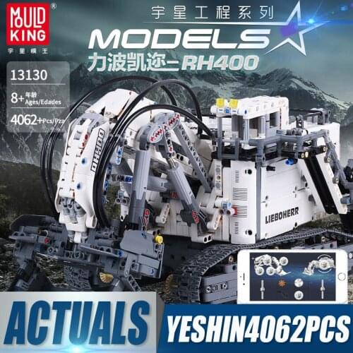 MOULD KING 4062pcs APP Remote Control Car 13130 Truck R9800 RH400 Mining Excavator High-Tech Model Building Blocks Bricks Toys