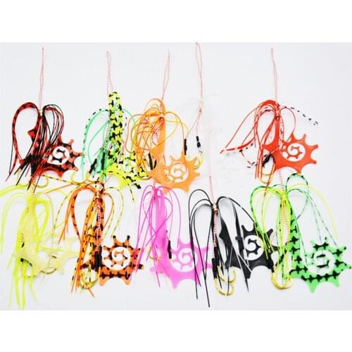 50PCS Copper Slide Parts Fishing Fishing Equipment Snapper Skirts and Rubber Tie Mule Maintenance Supplies