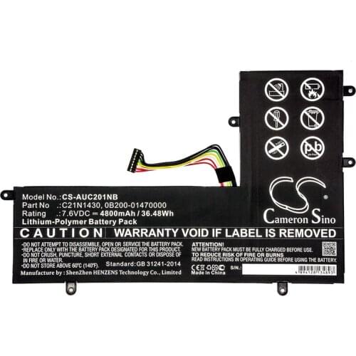 Cameron Sino 4800mAh Battery for Asus ChromeBook C201 ChromeBook C201P ChromeBook C201PA Eee Book C201PA,0B200-01470000 C21N1430
