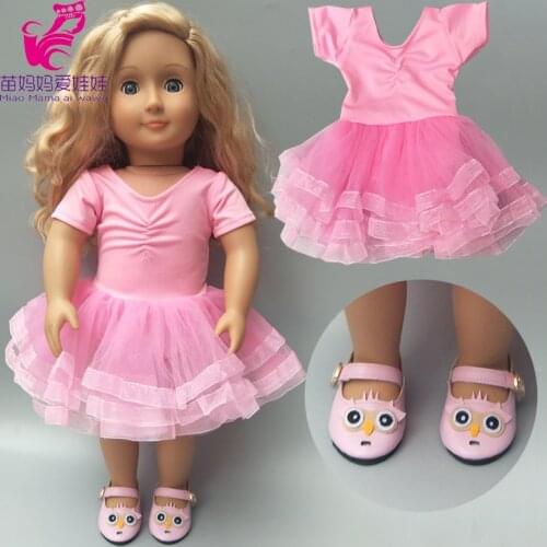 Doll Ballet Dress Fit for 43cm New Born Baby Doll Clothes and American Doll Clothes Wear