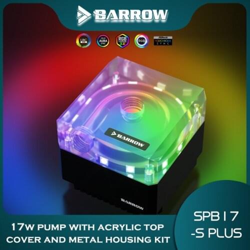 Barrow water cooling PWM Silent DDC pump 17w PMMA Cover+Metal Auror LRC2.0 5V Mobo AURA SPB17-S PLUS
