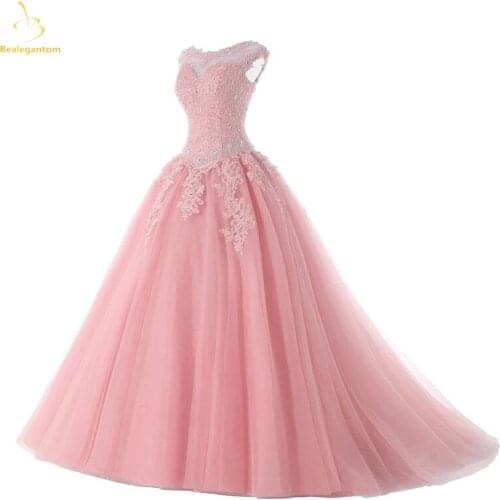 Bealegantom Burgundy Quinceanera Dresses 2021 Ball Gown Beads Red Pink Fuchsia Sweet 16 Dress Prom Party Birthday Gown In Stock
