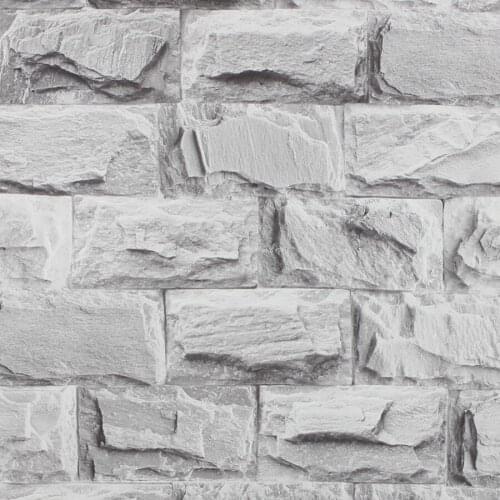 Beibehang Culture Stone PVC Vinyl Thickening white brick wallpaper for walls TV background wall paper rolls Papel de parede