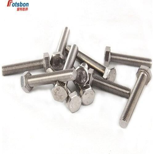 M6/M8/M10 Hexagon Head Screw Bolt Cerrojo Boulon Pernos Threaded Rod Parafusos Bulloni Acciaio Inox External Hex Bolts ISO 4017
