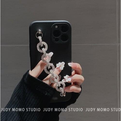 For iPhone 12 Pro Case Bling Rhinestone Diamond Bracelet Chain Case For iPhone 12 Mini 11 Pro MAX XR XS 6 7 8 Plus Case Silicone