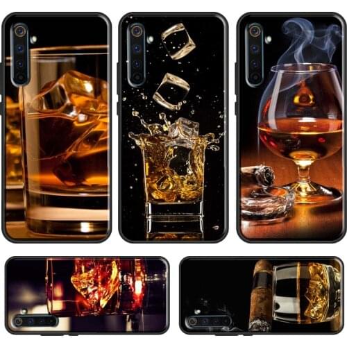Cigar Whiskey Ice Drink Case For OPPO Realme C3 C11 C15 C21 GT Neo 6 7 8 Pro Cover For OnePlus 9 Pro 7T 8T Nord