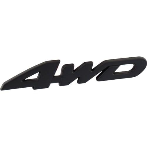 Black 4WD for 4 Wheel Drive SUV Off Road Fender trunk Emblem Badge Sticker