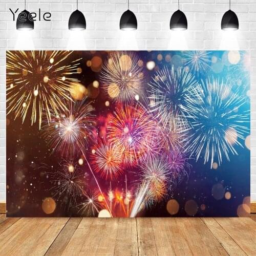 Yeele 2022 Happy New Year Photography Backdrop Firework Dots Photocall Portrait Party Decor Background Photo Studio Photographic