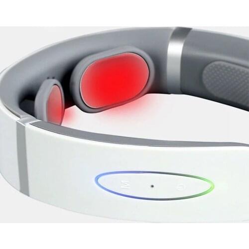 EMS pulse Massage Instrument Mini Portable Neck Massager with heat Intelligent Cervical Vertebra