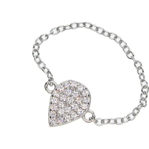 NEW 2018 Classic Eternity Rings with AAA Cubic Zirconia Clear Crystals Silver 925 tear drop Enternity Band Ring Wedding Jewelry