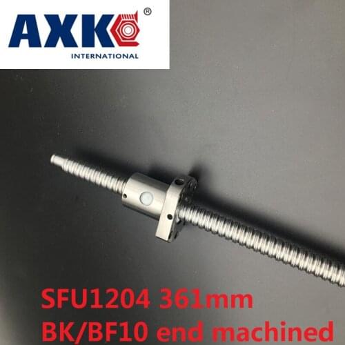 Linear Rail Axk Free Shipping Sfu1204 Rolled Ballscrew Set :1pc -L361mm(machining Parts) +1pc Ballnut For Rm1204 Cnc Parts