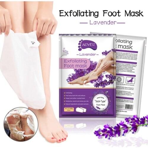 Foot Mask Exfoliating Renewal Pedicure Remove Dead Skin Heel Socks Peeling Foot Care Ginger/Lavender/Rose Hot Sale