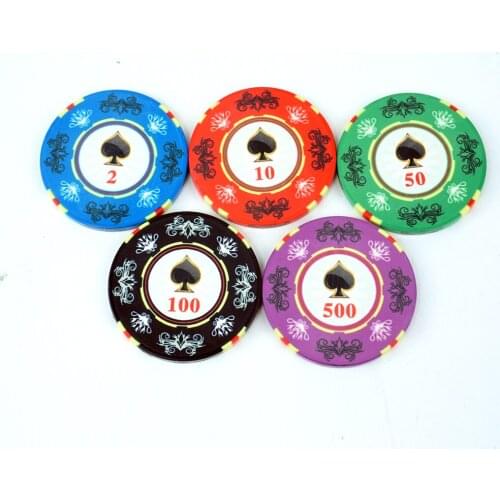 Gambling Heart Ceramic Poker Chips Set Professional Board Game 10pcs/lot Factory