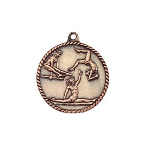 Low price Custom medal hot sales Gold Silver Bronze Female Gymnastics Medals Ribbon High quality metal sport medal FH810178