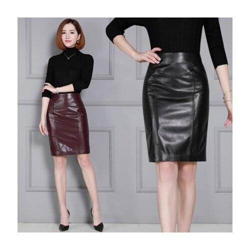 2020 Women New Real Genuine Sheep Leather Skirt K25