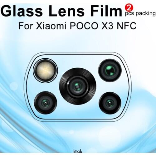 Poco X3 Pro For Xiaomi MI Poco X3 Pro NFC Camera Lens Film IMAK High Definition Clear Abrasion Resistant Glass Camera Lens Film