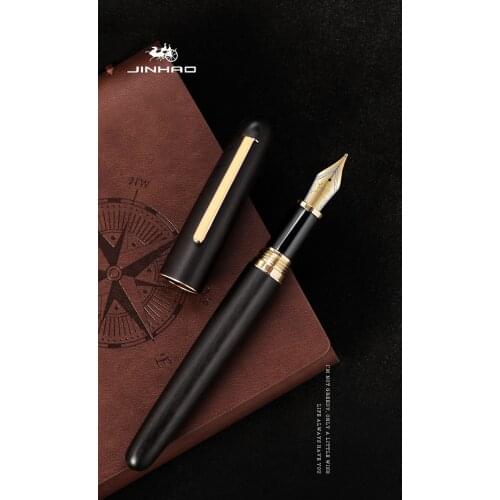 Luxury High Quality Jinhao 9036 Wood Fountain Pen Elegante Spinning Calligraphy Ink Pen Stationery Office Supplies