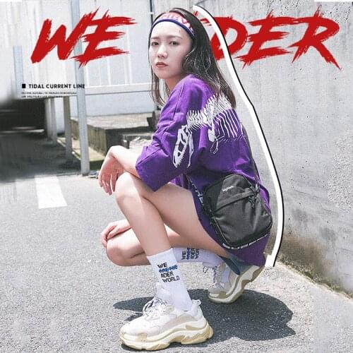 SEGDONE Harajuku Cool Skateborad Long letter Men Sock Art Women Fashion White Personality Socks Hipster Cartoon Female