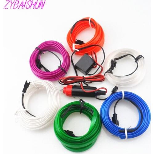 Styling car 3 m 6 colors lining EL cold light neon car decoration for Mercedes-Benz all class A B C E S M ML CL CLK CLS GL GLK