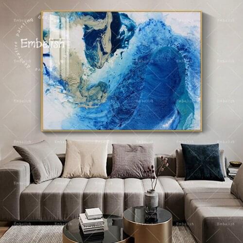 Embelish 1 Pieces Sea Wave Landscape Modern Home Decor Pictures For Living Room Large Wall Art Posters HD Canvas OiL Paintings