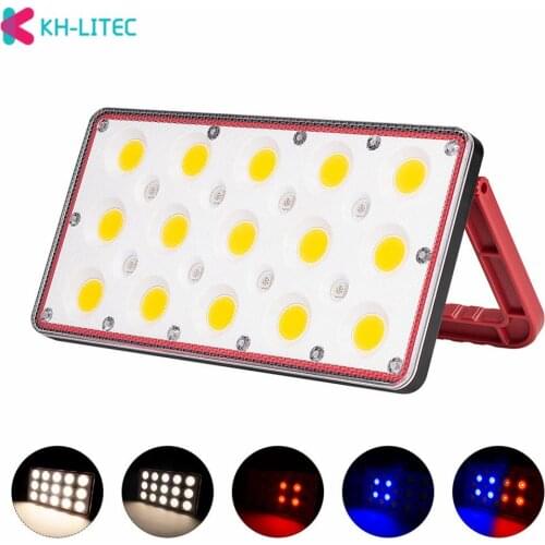 15 Led Power Flood Light Outdoor Waterproof Spotlight Streetlamp 5 Modes Red Blue White Light Spot Light Landscape Lighting