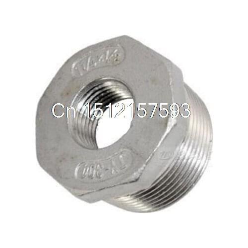 1-1/4" Male x 1/2" Female Thread Reducer Bushing Pipe Fitting SS 304 NPT NEW