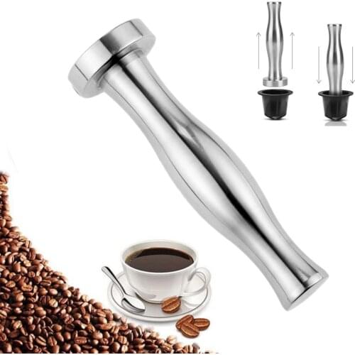 1Pcs Coffee Tamper Staineless Steel Reusable Coffee Capsule Coffee Tamper Coffee Pod For Nespresso Capsule Machine i Cafilas