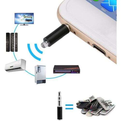 1pcs Universal 3.5mm Mobile Phone Smart Infrared IR Remote Control Jack For IOS/ Android Mini Intelligent Remote Control Plug