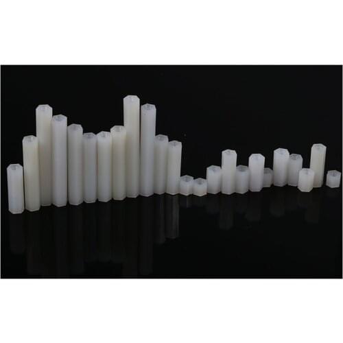1000PCS/lot M3*5/6/8/10/12/15/18/20 Black/White Nylon Hex Standoff 3MM Female to Female Nylon Plastic Spacer Screw Long Hex Nut