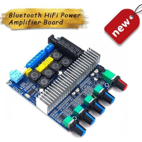 2*50W+100W TPA3116 Bluetooth HiFi Power Subwoofer 2.1 Channel Stereo Audio Amplifier Board TPA3116D2 equalizer Amp