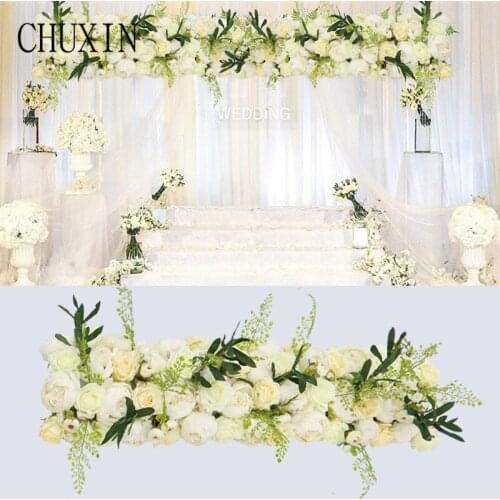 2020 Wedding Flower Row New Silk Artificial Flower Wedding Guide Celebration Decoration Bride Guide Background Photography 100cm