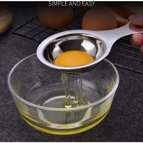 304 Stainless Steel Egg Yolk Separator Kitchen Gadget Cooking Tool Food Grade Egg White Separator