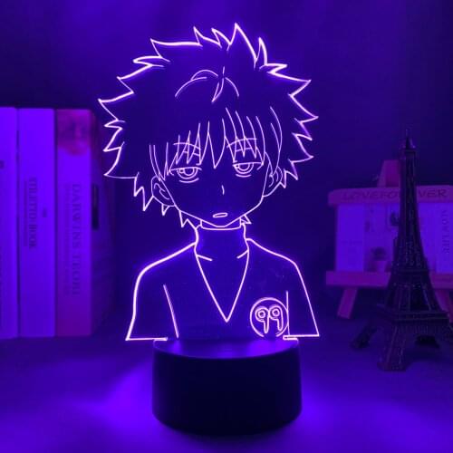 Anime Hunter X Hunter Killua 3d Led Lamp for Bedroom Decor Nightlight Birthday Gift Acrylic Led Night Light Hxh Killua Cute