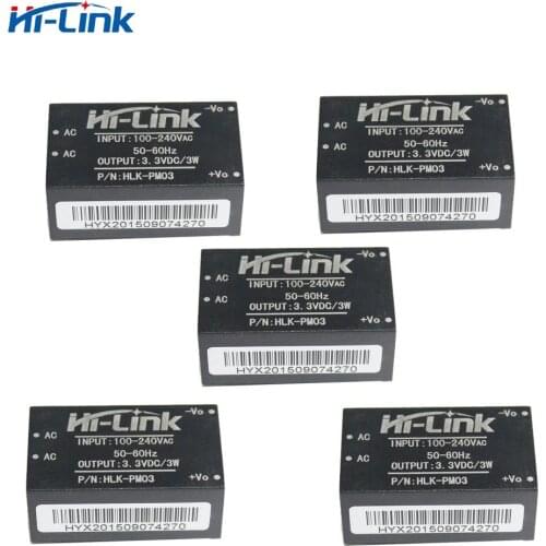 5Pcs Hi-link HLK-PM03 AC-DC 220V to 3.3V Step Down Buck Isolated Power Supply Module Intelligent Household Switch Converter